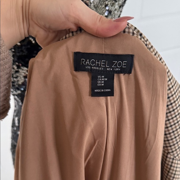 Rachel Zoe Brown Checkered Blazer - Picture 5 of 6